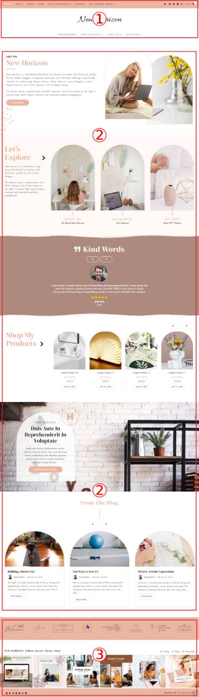 New Horizon WordPress Theme Documentation