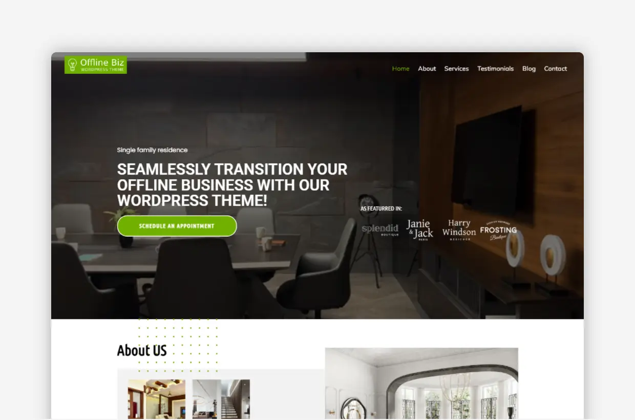 lead generation WordPress theme - OfflineBiz