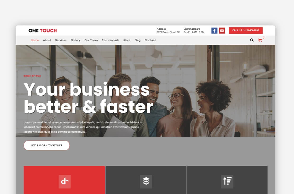 Multi-Purpose WordPress Theme - OneTouch
