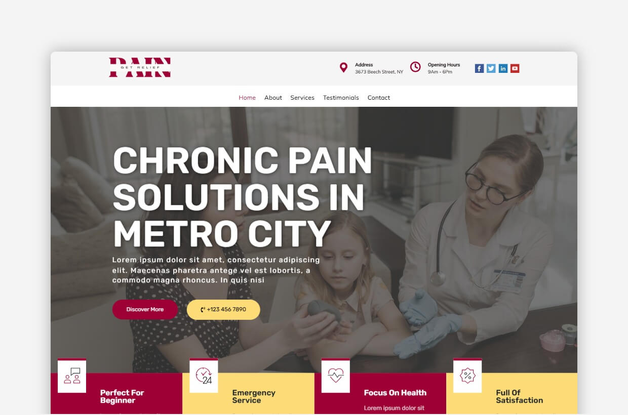 Pain Management WordPress Theme