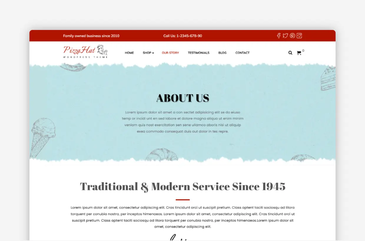PizzaHat WP Theme