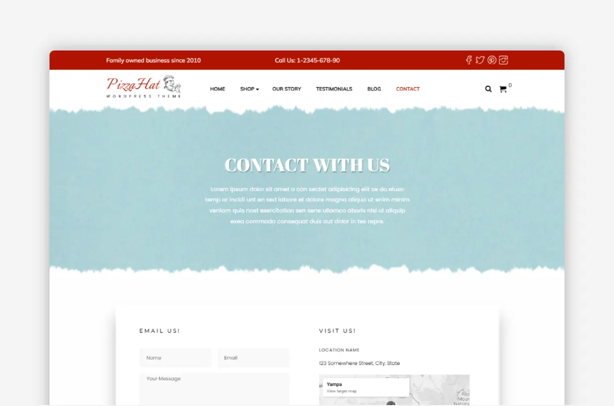 PizzaHat WordPress Template