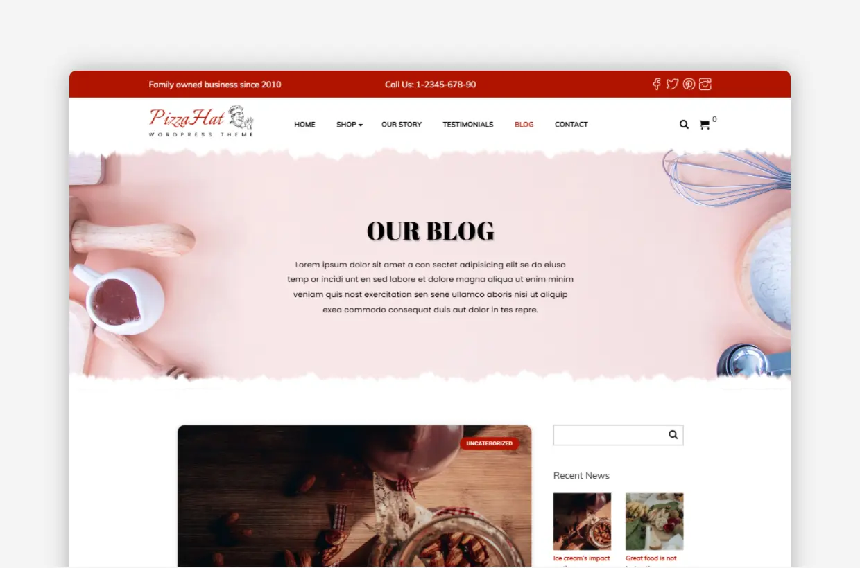 bakery WP Template