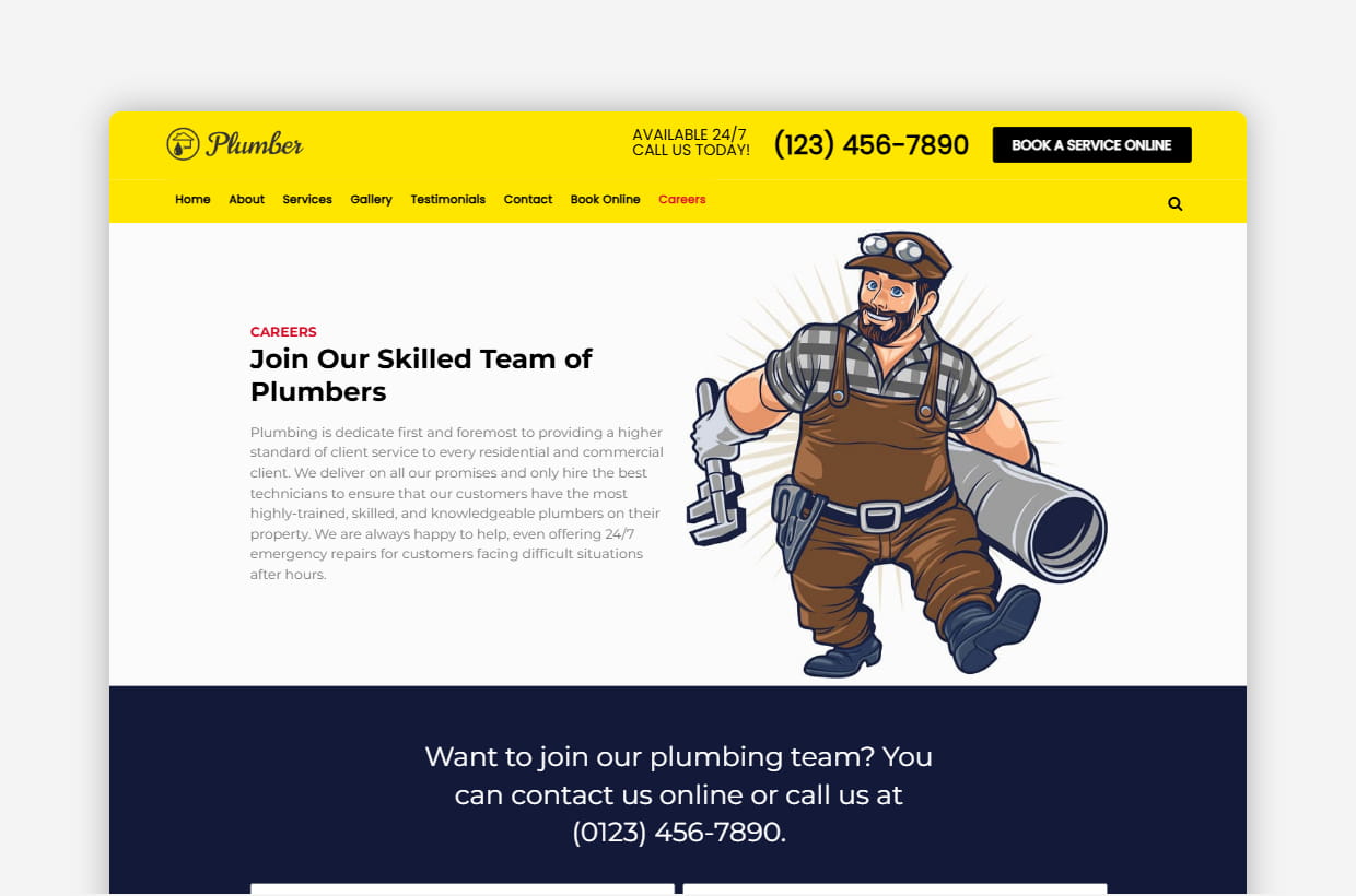 premium plumbing wp theme