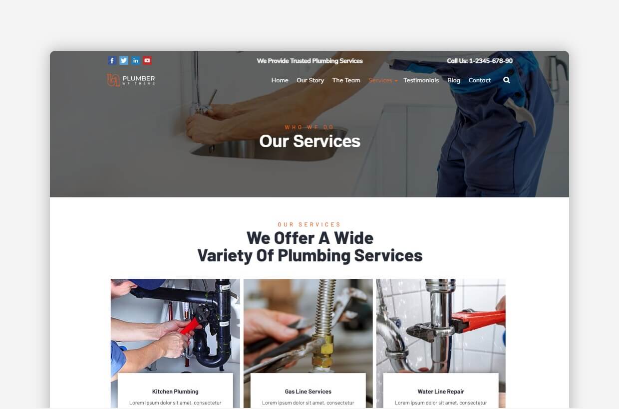 Plumber WordPress Template