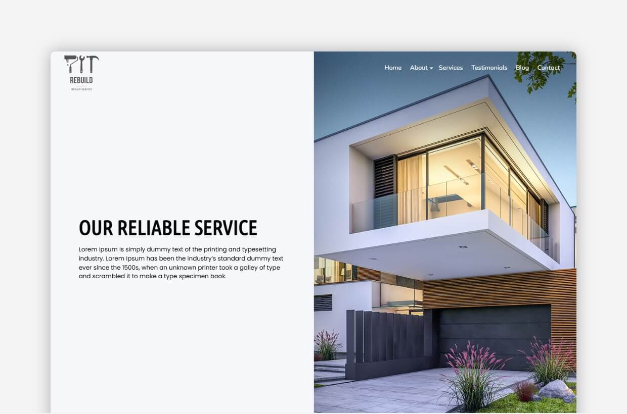 Construction Renovation WordPress Template