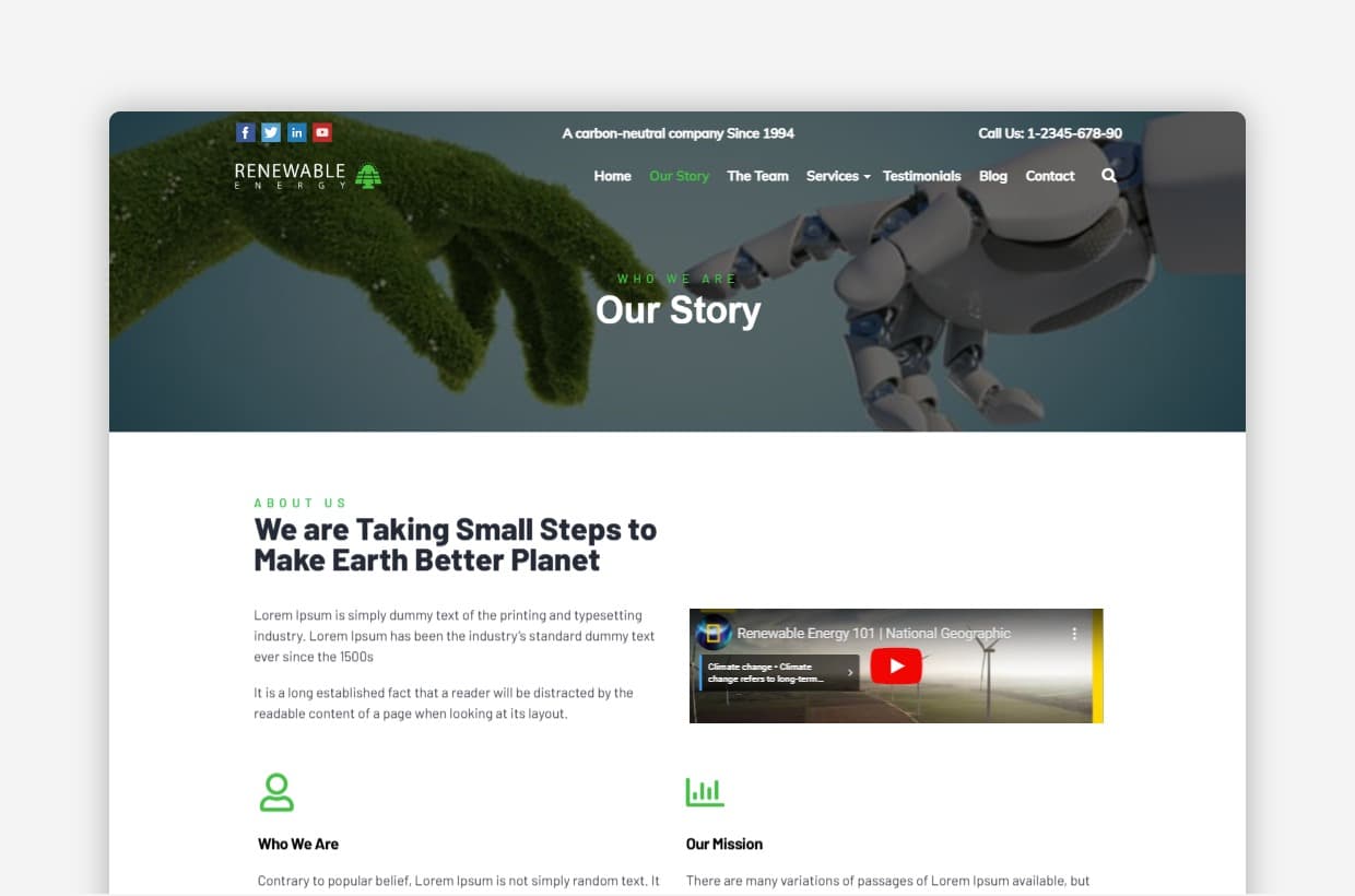 Renewable Energy WP Theme