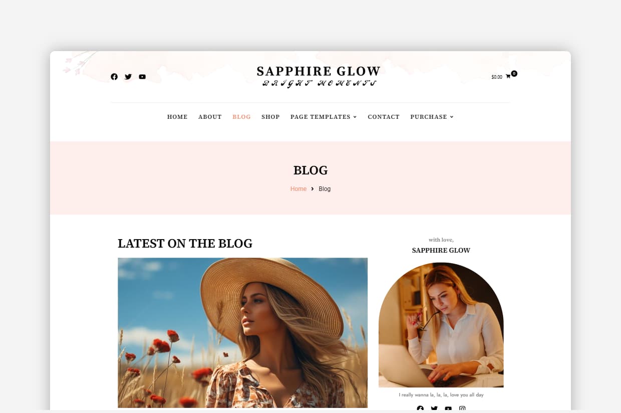 Fashion Blog WordPress Template