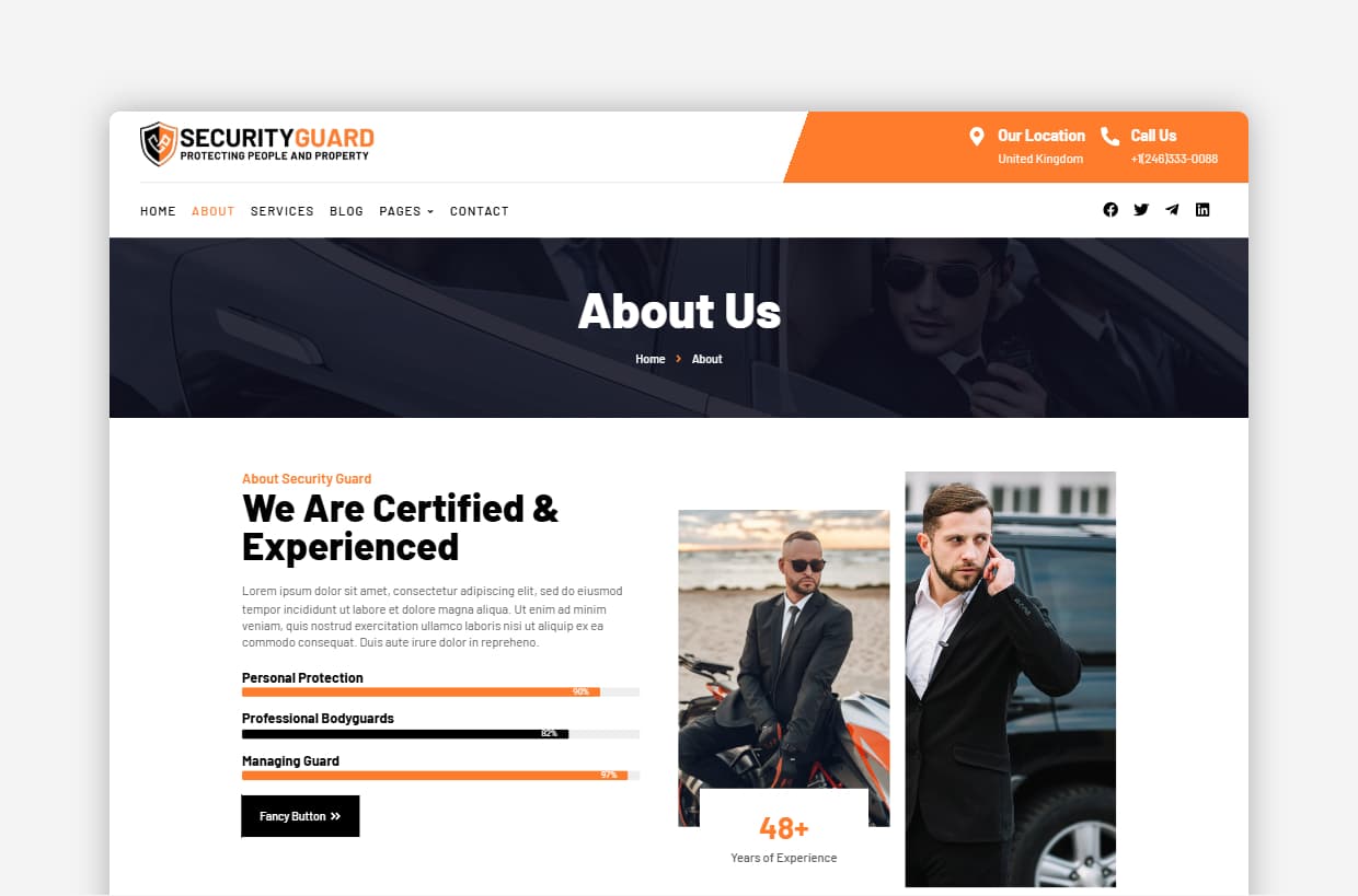 Security Guard WP Theme