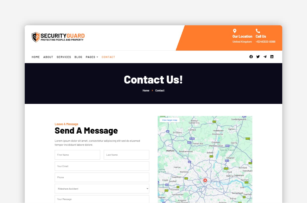 Security Agency WP Template