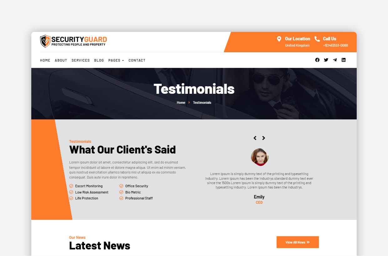 Security Agency WP Theme