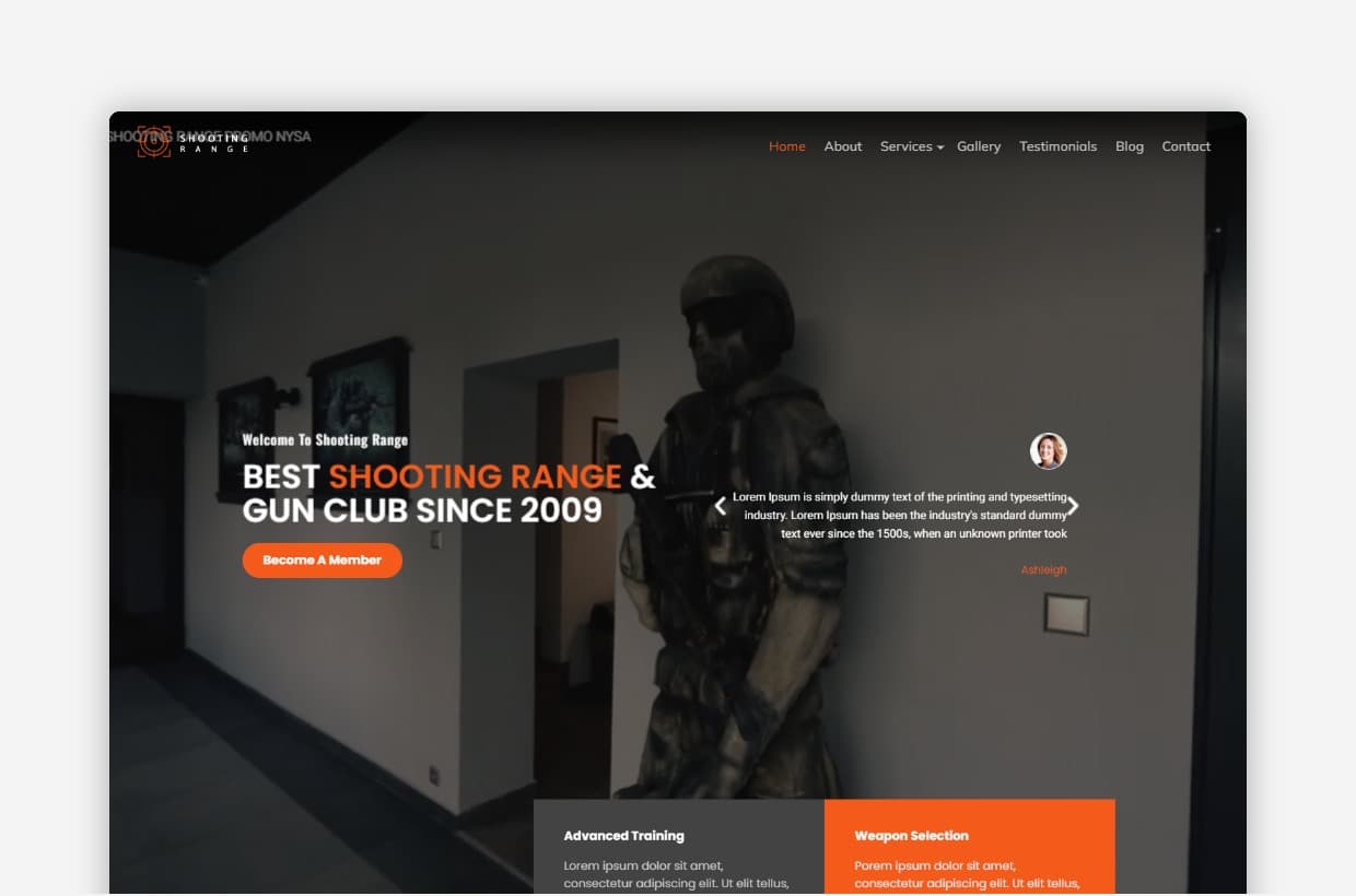 Shooting Range WordPress Theme