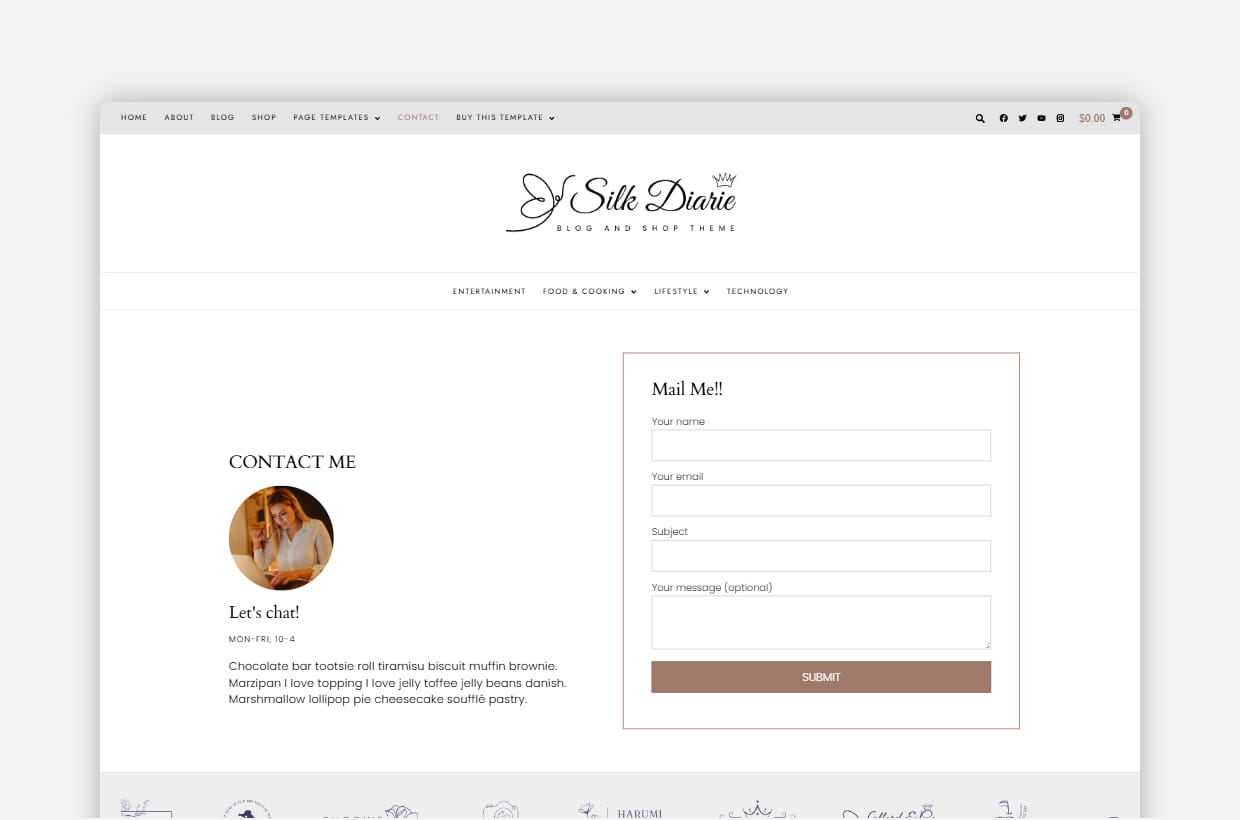 responsive blog & shop wordpress theme