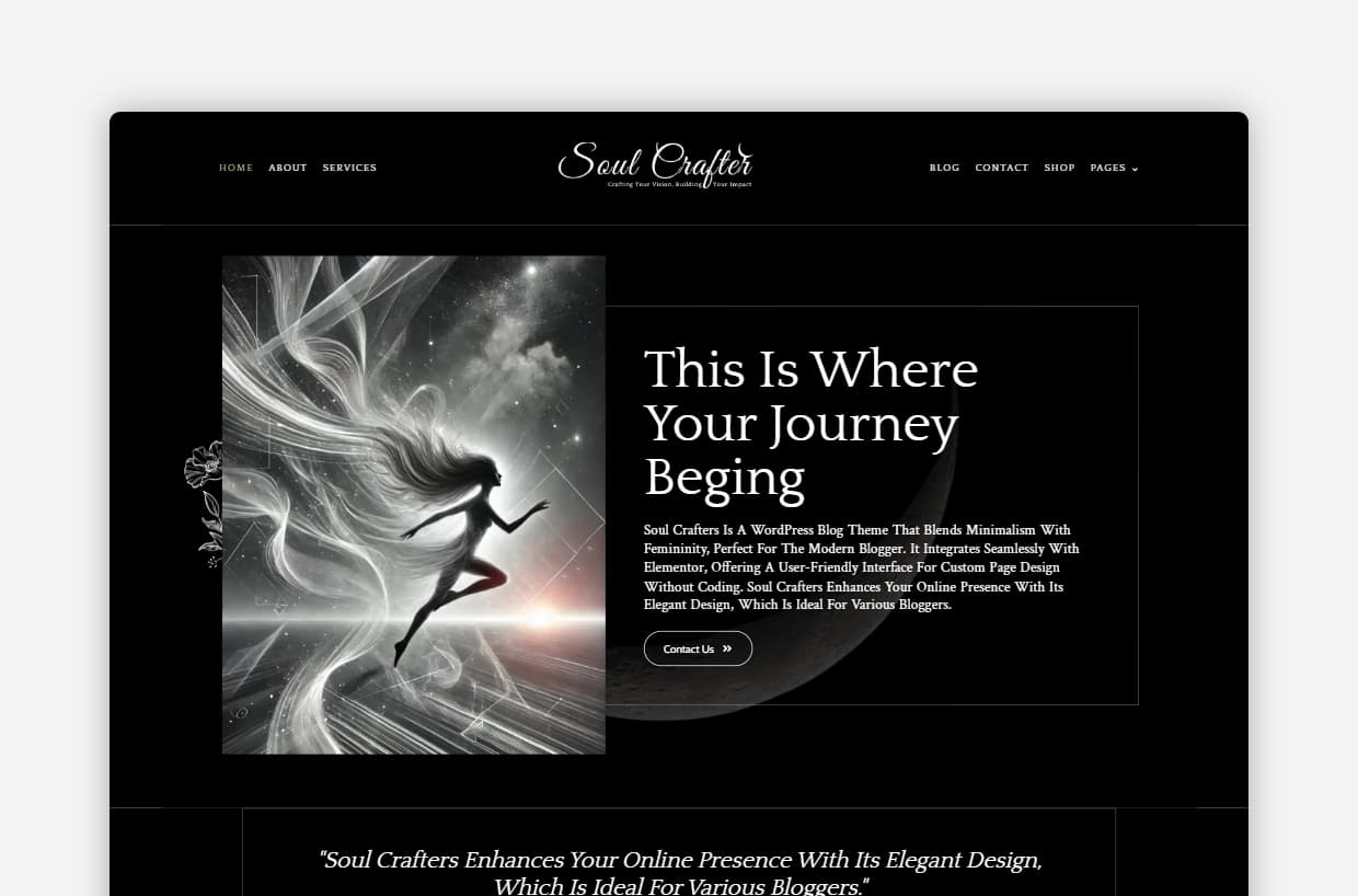 Best WordPress Blog Theme: Soul Crafters