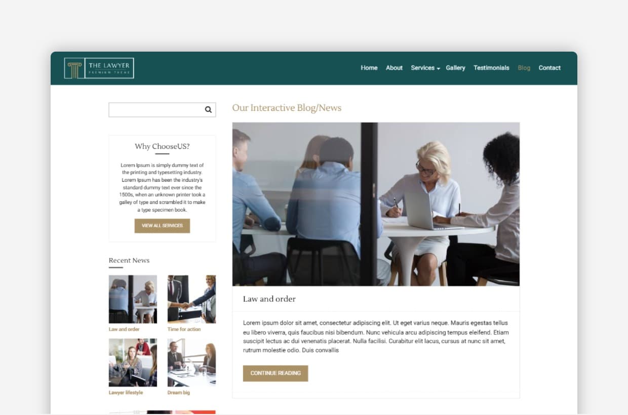 Advocate WordPress Theme