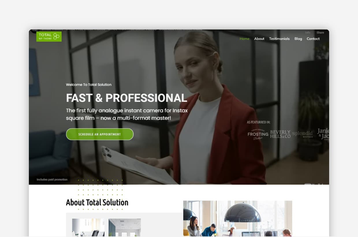 Corporate WordPress Theme - Total