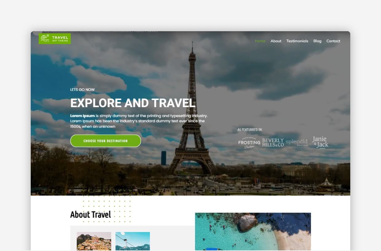 Travel WordPress Theme : Website Template For Outdoor Advanture