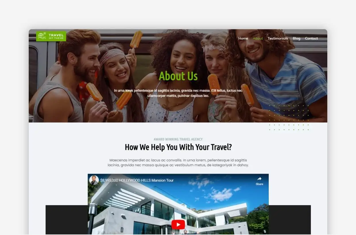 Travel WP Theme