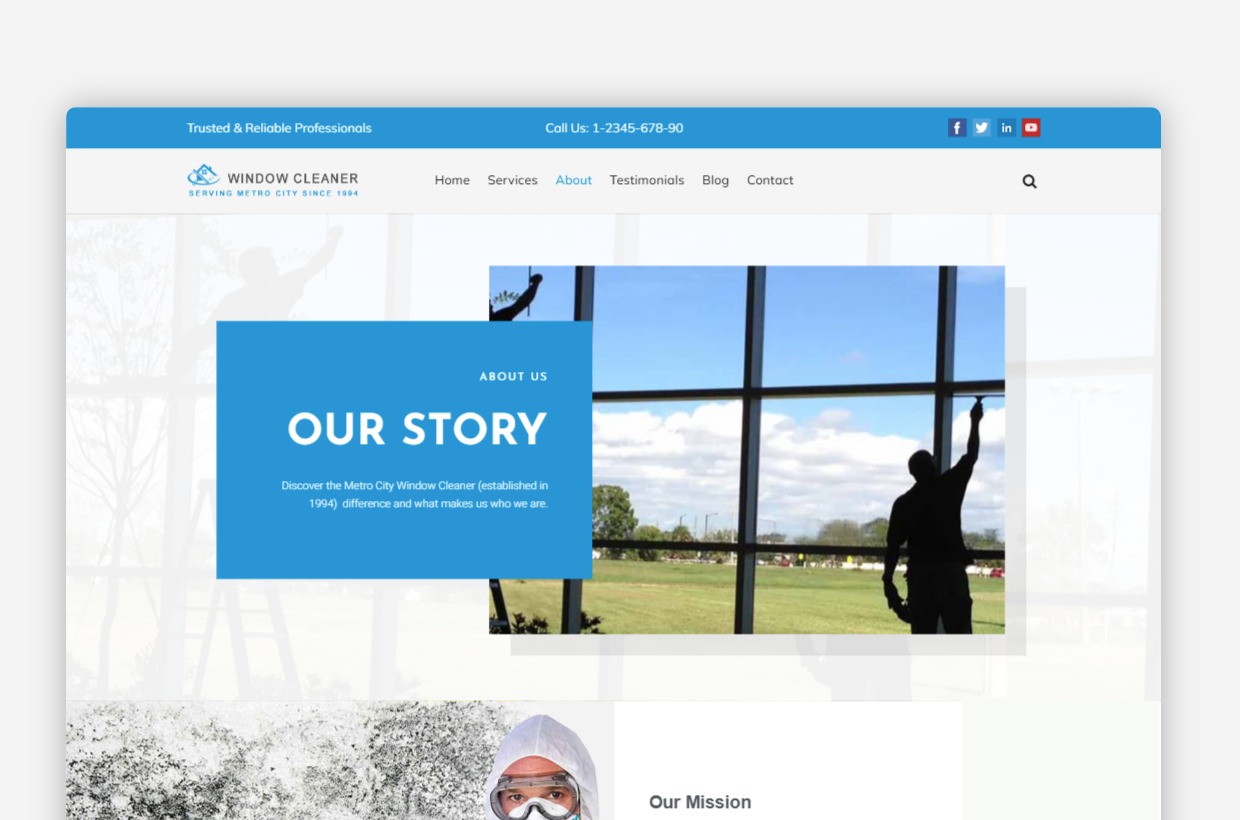 Window Cleaner WordPress Template