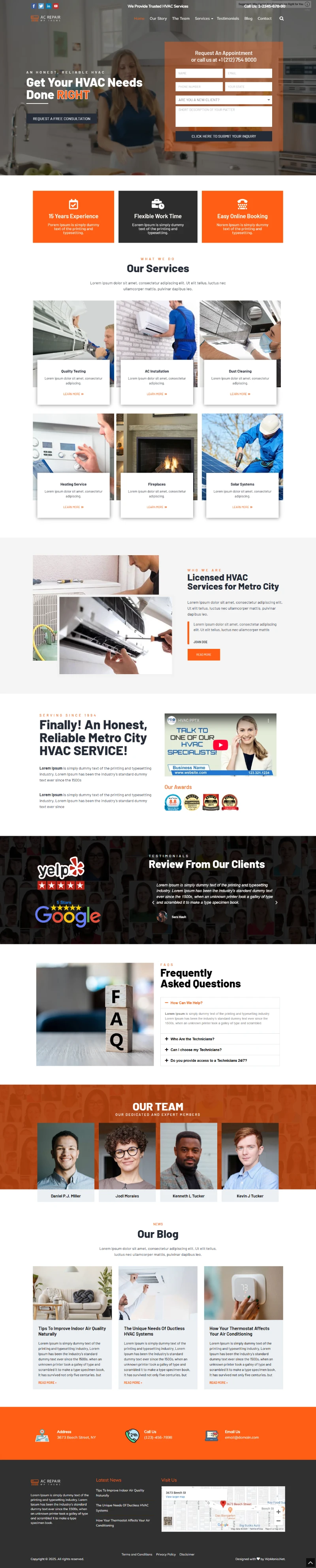 Ac Repair Kajabi Template Home Page