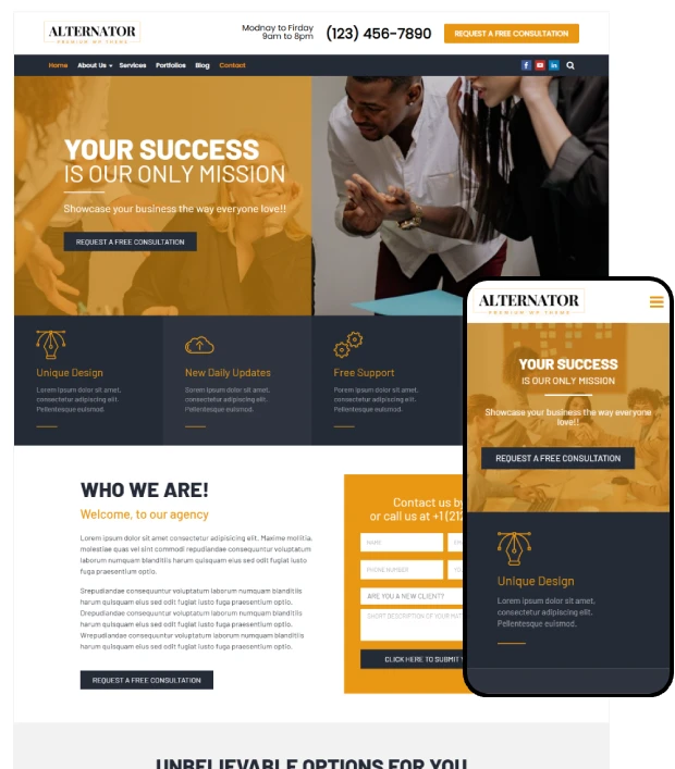 Corporate Multi-purpose Business WordPress Theme - Alternator