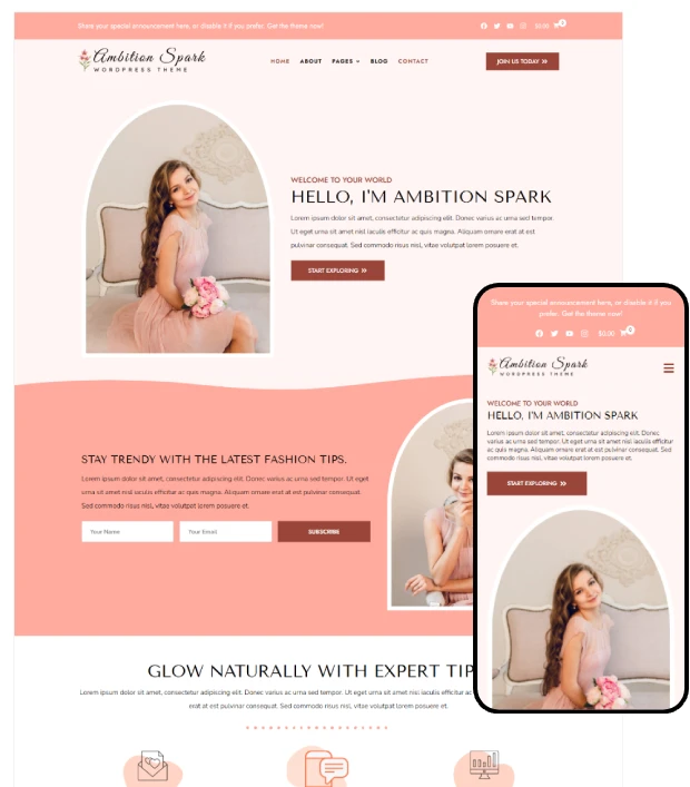 Ambition Spark – Top WordPress Portfolio Theme