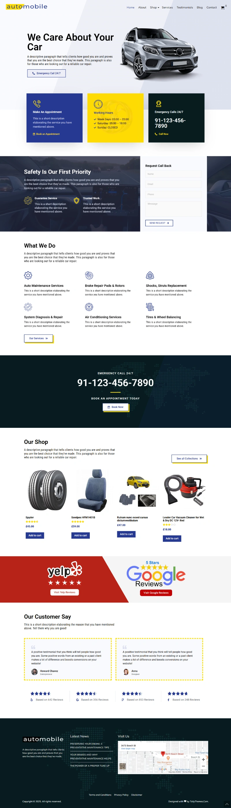 Automobile Pro Kajabi Template Home Page