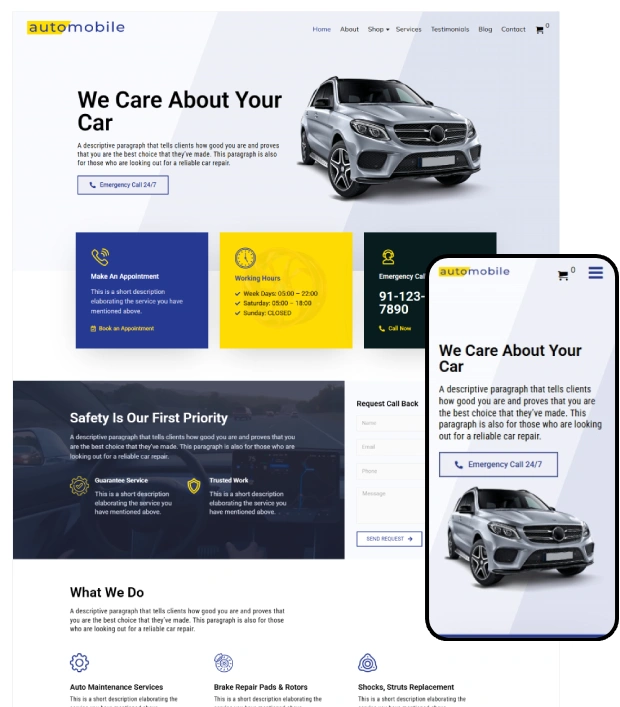 Automobile WordPress Theme – Automobile Pro