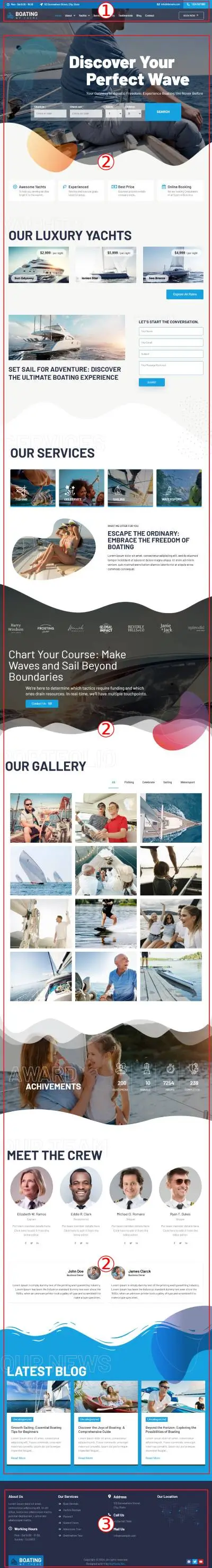 Boating Premium WordPress Theme Documentation