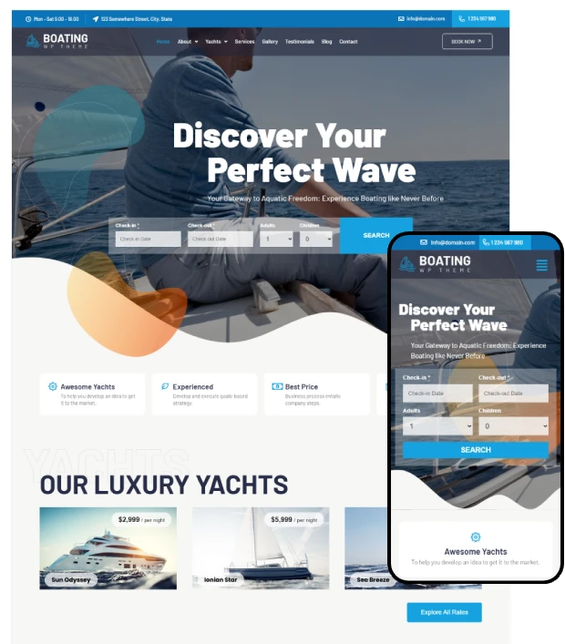 Boat Rental WordPress Theme