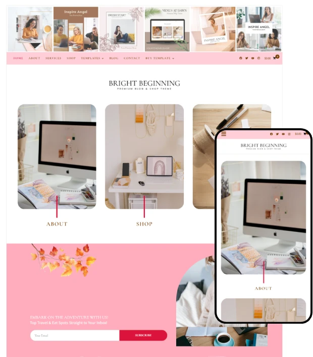 Bright Beginning Kajabi Website Template