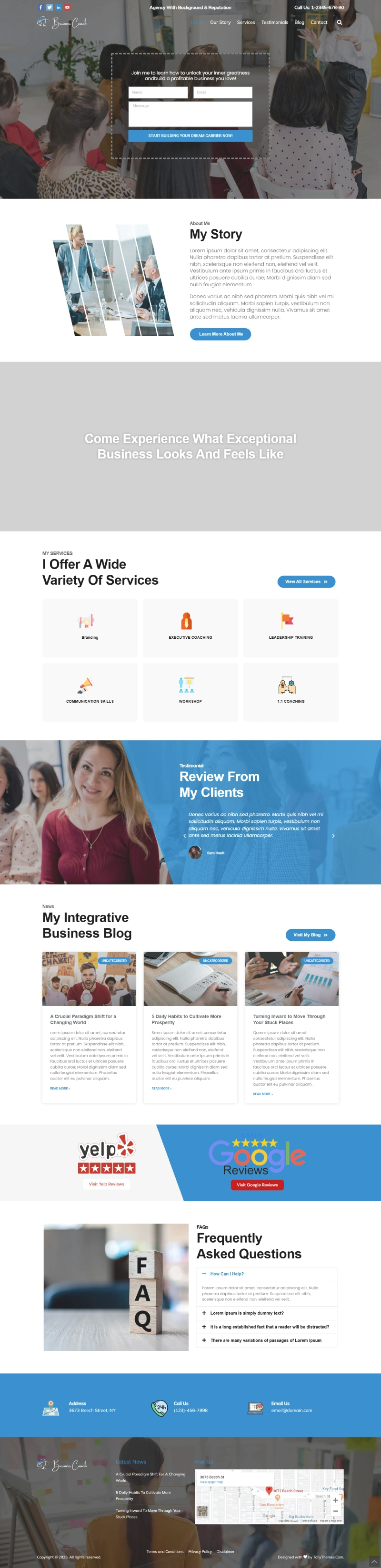 Business Coach Pro Kajabi Template Home Page