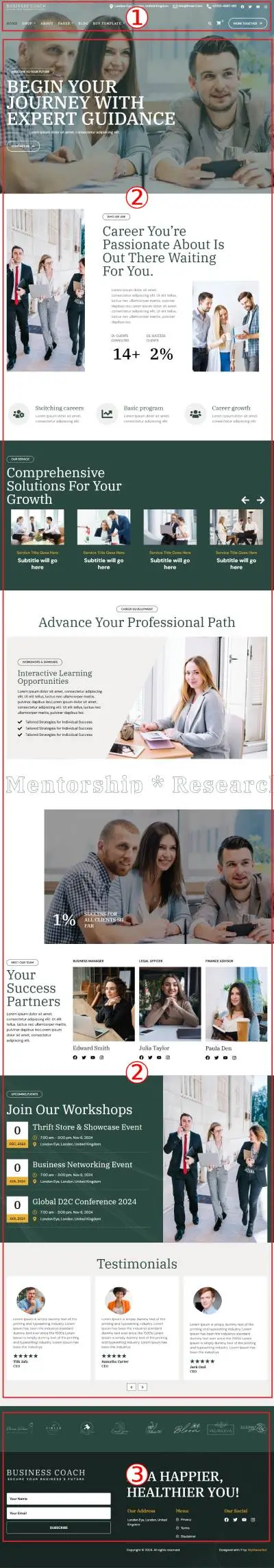 Business Coach Premium WordPress Theme Documentation