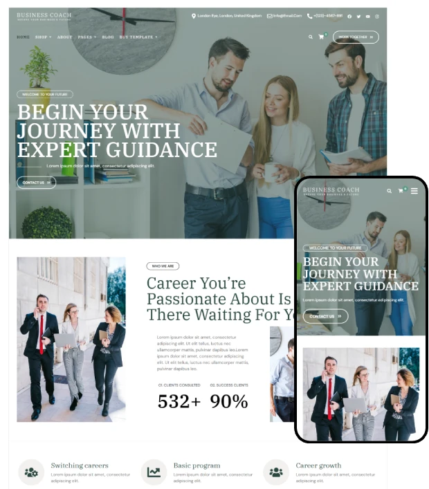 Business Coach: Professional theme for a coach
