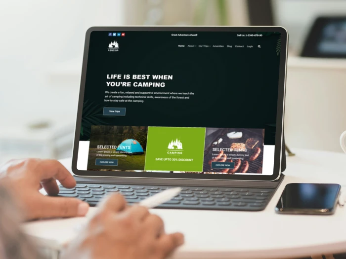 Camping  Kajabi Website Theme