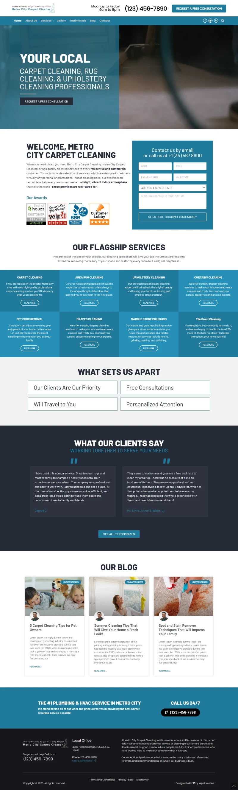 Carpet Cleaner Kajabi Template Home Page