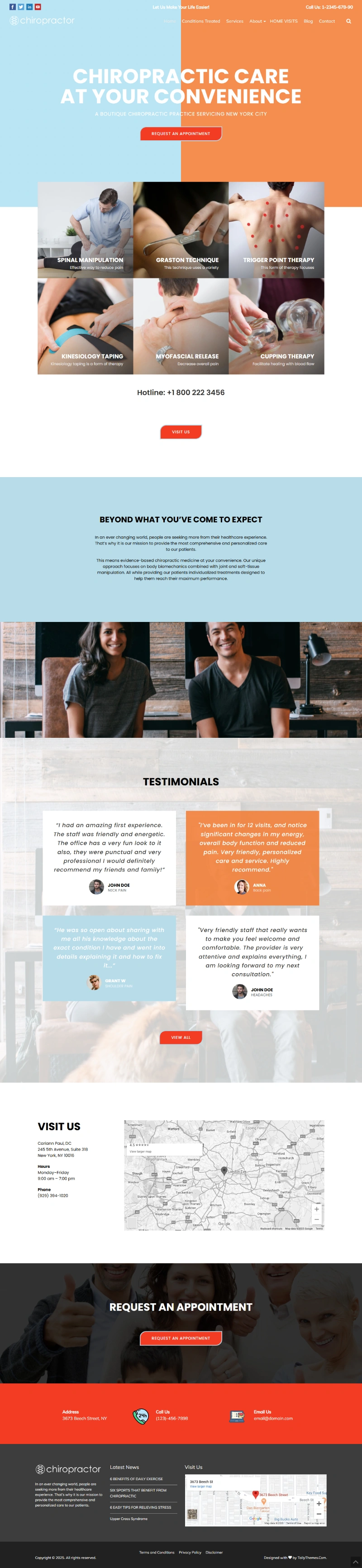 Chiropractor Pro Kajabi Template Home Page