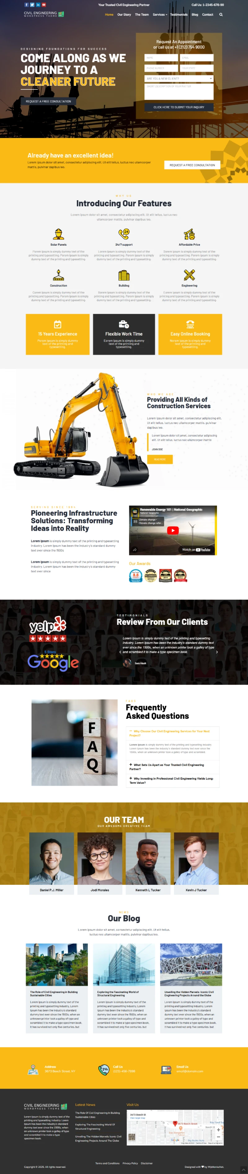 Civil Engineering Kajabi Template Home Page