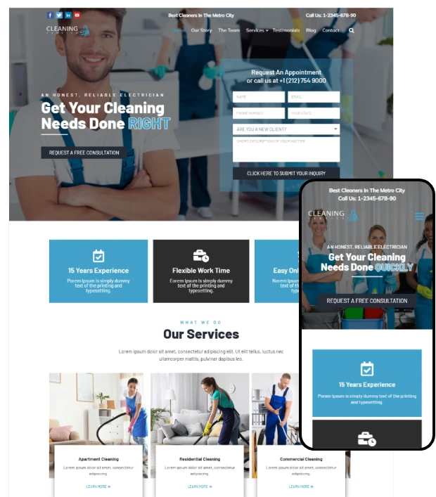 Cleaning Service WordPress Theme