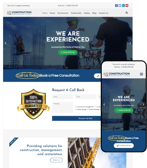 Construction WordPress Theme