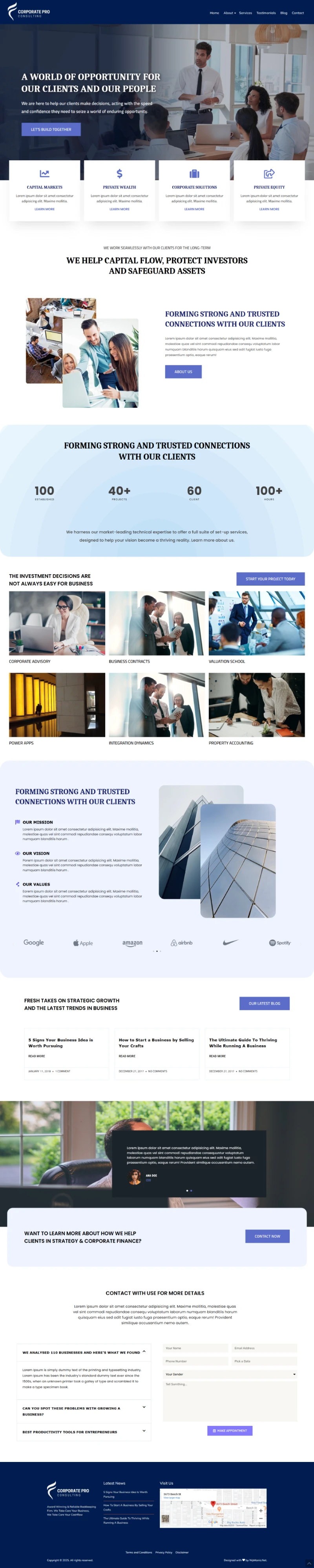 CorporatePro Kajabi Template Home Page