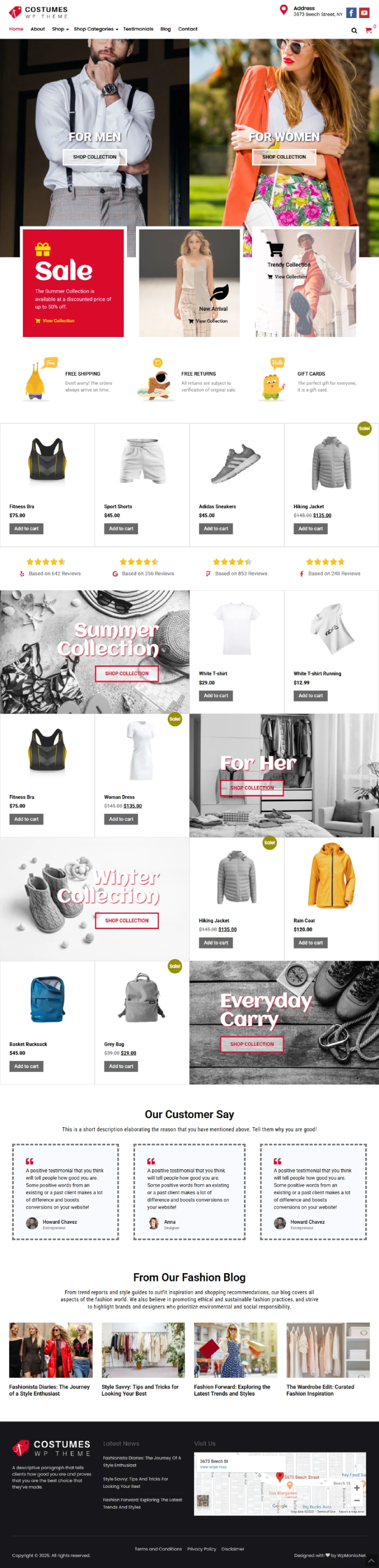 Costumes Kajabi Template Home Page