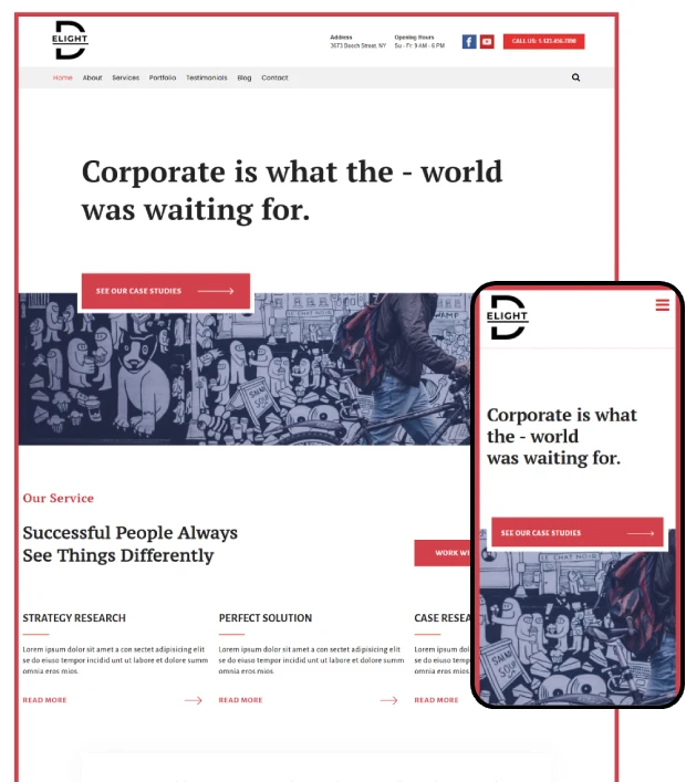 Corporate Business WordPress Theme - Delight