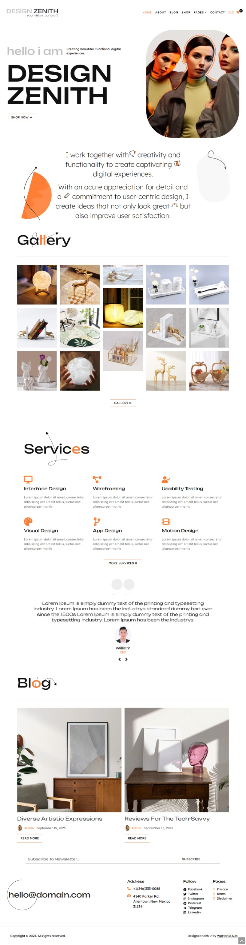 Design Zenith Kajabi Template Home Page