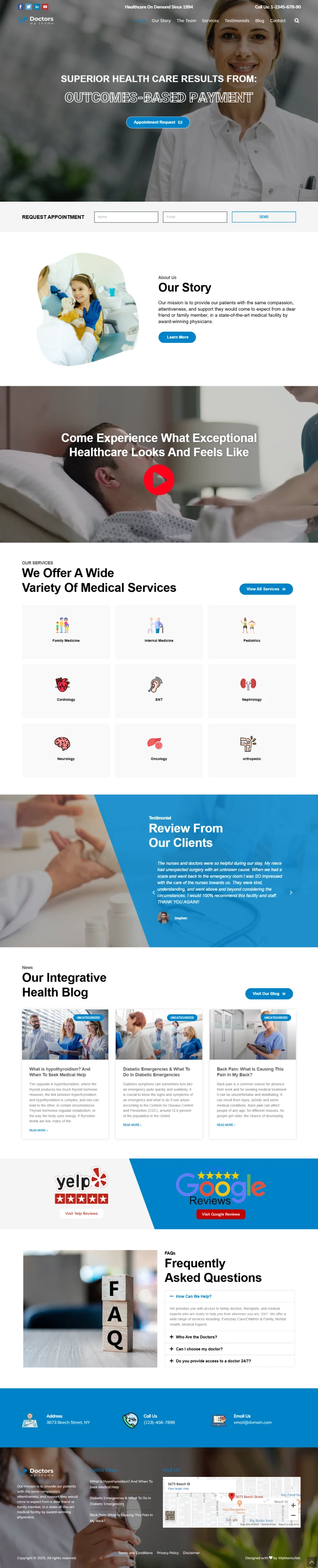 Doctors Kajabi Template Home Page