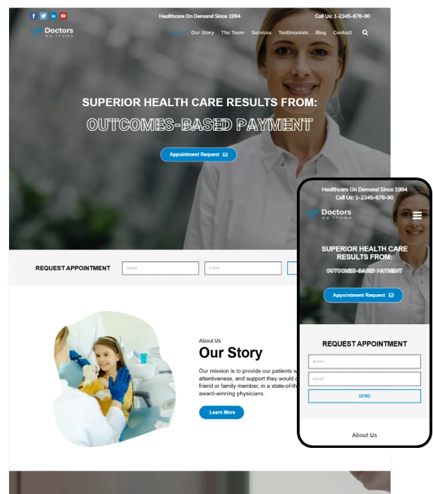 Premium Medical WordPress Theme - Doctors | Website Template For Doctors