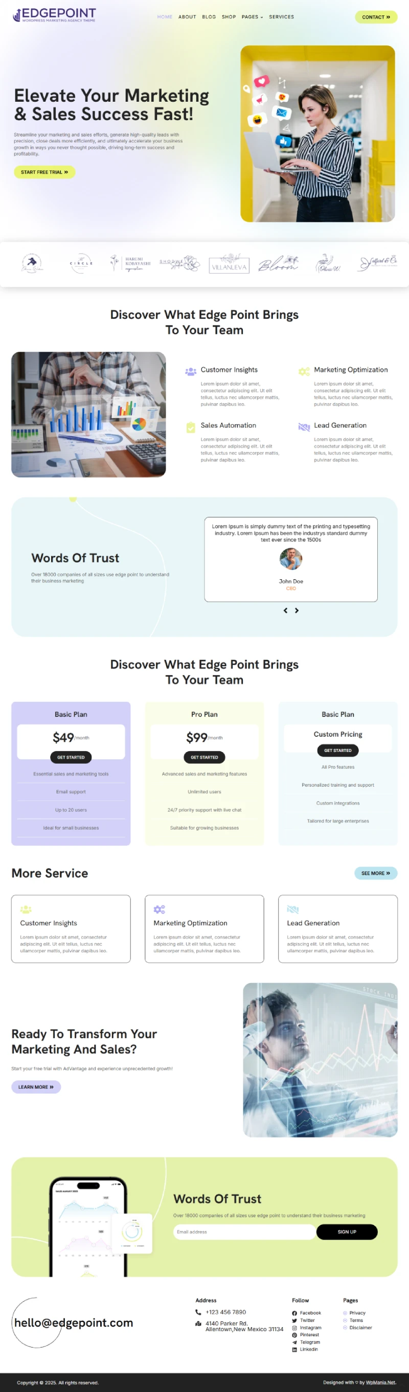 Edge Point Kajabi Template Home Page