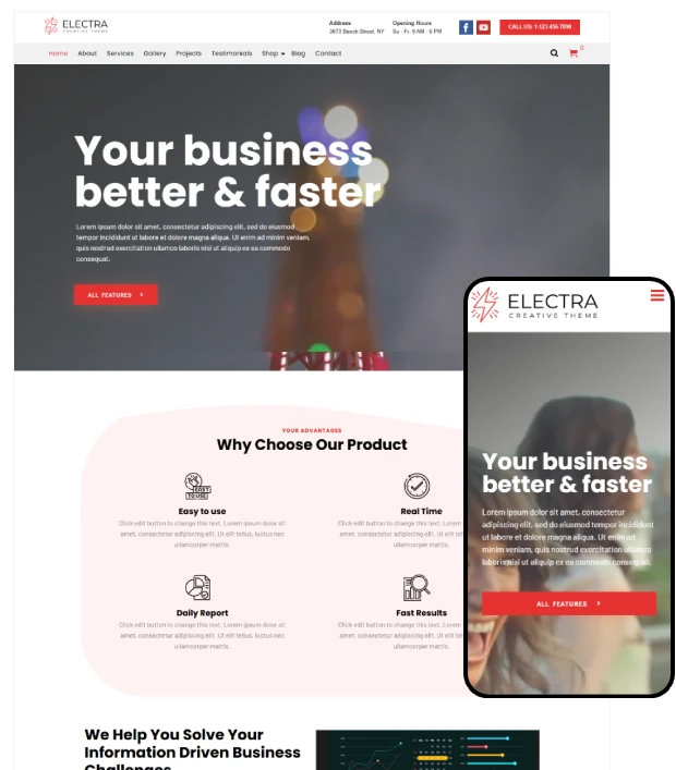 Modern & Creative WordPress Theme - Electra