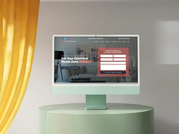 Electrician Kajabi Website Theme