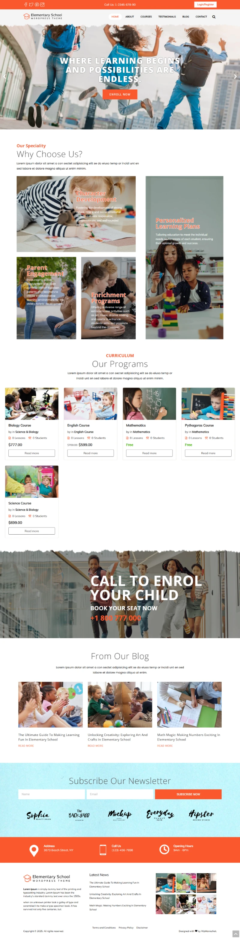 Elementary School Kajabi Template Home Page